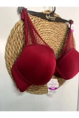Love Fuchsia Underwear Balenli Destekli Push Up İthal Mikro sütyen Tül Detaylı thumbnail 2