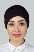 Lerra Hazır Pratik Geçmeli Lastikli Tesettür Bone - Siyah thumbnail 2