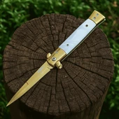 AlsepeteAvm Y008G Gold Sedef Kabze Survival Auto Kamp Çakısı - 1