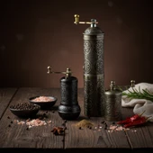 LUDIA Zamak Metal Kalay Renk 3 lü Set Karabiber,Kahve,Çörek Otu El Değirmeni Öğütücü Grinder S2 - 4