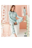 POLKAN Uzun kollu yaka düğmeli mevsimlik orta kalın kumaştan üretilmiş Bambu pijama takımı BAMBOO thumbnail 1