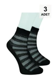 3 Adet Tül Patik Çorap - Siyah - 4