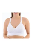 Ebru Kadın Ebru Alt Geniş Lastikli Penye Sütyen battal büyük beden Toparlayıcı Sütyen Beyaz-Siyah-Bordo thumbnail 1