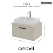 D10 Next Lavabo Dolabı Çekmeceli 65 cm Dafne Lake thumbnail 1