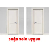 Rozetli Oda Kapı Kolu Sağa ve Sola Uygun Kare Siyah Krom Saten 1 Takım thumbnail 4