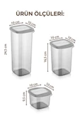 Etiketli 24'lü Set Peggy Erzak Saklama Kabı 8x(0,55 - 1,2 - 1,75 Litre) thumbnail 2