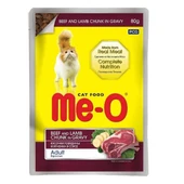 Me-o Pouch Gravy Sığır Ve Kuzu Etli Yetişkin Kedi Konservesi 80 Gr X 12 Adet - 1