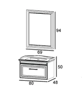 Denko Era 80 cm (Antrasit) Banyo Dolabı Takımı thumbnail 3