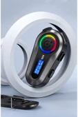 Motorsiklet Kask Interkom Kulaklık RGB Işık LCD Ekranlı FM Radyo Bluetooth 5.3 Çift Telefon Bağlantı - 3