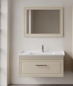 Denko Era 100 cm (Bej) Banyo Dolabı (Alt Modül Lavabo) thumbnail 2