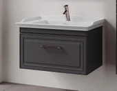 Denko Era 80 cm (Antrasit) Banyo Dolabı (Alt Modül Lavabo) thumbnail 1