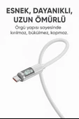 60W USB-C to USB-C Şarj ve Data Kablosu  LED Ekranlı, Hızlı Şarj, 1.2m - 2