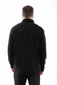 2AS Cedric Erkek Yarım Fermuarlı İnce Polar Sweatshirt Siyah - 3