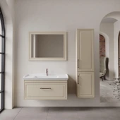 Denko Era 100 cm (Bej) Banyo Dolabı Takımı ve Boy Dolabı thumbnail 1