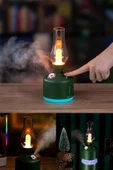 Hava Nemlendirici Buhar Makinası Led Işıklı Aroma Difüzörü Vintage Lamba Model 280ml - 10