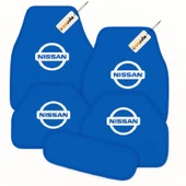 Mavi Renk Nissan Halı Paspas Seti 5 Parça  Araca Özel Uyumlu, Kaymaz, Kolay Temizlik, Şık Tasarım - 1