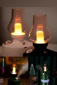 Hava Nemlendirici Buhar Makinası Led Işıklı Aroma Difüzörü Vintage Lamba Model 280ml - 7