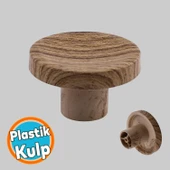 10 Adet Tek Vidalı İç Bükey Plastik Düğme Kulp Kubik Kayın Bej Renk Mobilya Dolap Çekmece Kulpu Kulbu thumbnail 2