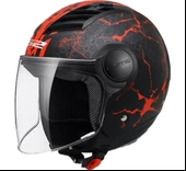 LS2 AIRFLOW SNAKE MAT SIYAH-KIRMIZI KASK - 1