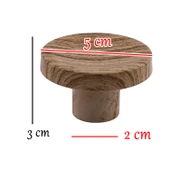 Bohem  Tek Vidalı İç Bükey Plastik Düğme Kulp Kubik Kayın Bej Renk Mobilya Dolap Çekmece Kulpu Kulbu thumbnail 3