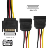 Ropcomp 15-Pin SATA 2x Dişi - Erkek (Y) Çoklayıcı Kablo thumbnail 2