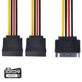 Ropcomp 15-Pin SATA 2x Dişi - Erkek (Y) Çoklayıcı Kablo thumbnail 4