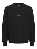 Jack Jones Soho Bisiklet Yaka Büyük Beden Erkek Sweat 12284682 thumbnail 5