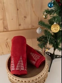 Pamuklu 2'li 45x70 cm Lüks & Modern Nakışlı Hediyelik Havlu Seti Baveno thumbnail 4