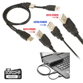 Ropcomp Harici HDD Power Data Kablosu USB Y thumbnail 5