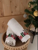 Pamuklu 2'li 45x70 cm Lüks & Modern Nakışlı Hediyelik Havlu Seti Baveno thumbnail 1