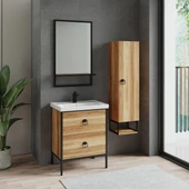 Denko Dila 65 cm (Hazar) Banyo Dolabı Takımı ve Boy Dolabı thumbnail 1