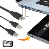 Ropcomp Harici HDD Power Data Kablosu USB Y thumbnail 1