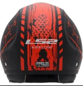 LS2 AIRFLOW SNAKE MAT SIYAH-KIRMIZI KASK - 2