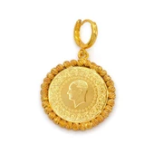 Altın Kaplama Dorikalı Yarım Altın Küpe UNK-824 thumbnail 3