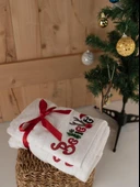 Pamuklu 2'li 45x70 cm Lüks & Modern Nakışlı Hediyelik Havlu Seti Baveno thumbnail 3