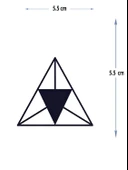 MED-162 YARI KALICI ÜÇGEN İÇİNDE ÜÇGEN DESEN DÖVME-TATTO thumbnail 1