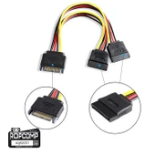 Ropcomp 15-Pin SATA 2x Dişi - Erkek (Y) Çoklayıcı Kablo thumbnail 3