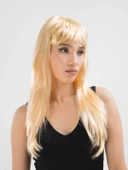 Platin Altın Dore Renk Uzun Düz Parti Peruğu thumbnail 3