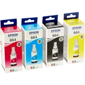 Epson 664 Mürekkep Seti (Siyah/ Kırmızı/ Mavi/ Sarı) - 1
