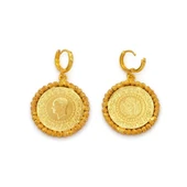 Altın Kaplama Dorikalı Yarım Altın Küpe UNK-824 thumbnail 1