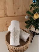 Pamuklu 2'li 45x70 cm Lüks & Modern Nakışlı Hediyelik Havlu Seti Baveno thumbnail 10