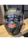 LS2 RAPID 2 SOLID MAT SIYAH KAPALI KASK - 1