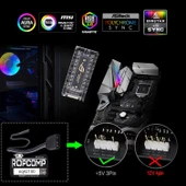 Ropcomp ARGB HUB 11 Port 5V 3-Pin ARGB ve Fan HUB thumbnail 4