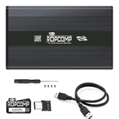 Ropcomp 2.5" USB 2.0 Sata Harici HDD Kutusu Type-C Dönüştürücülü thumbnail 4