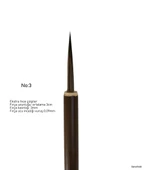 Tahrir Fırçası Kurt Kılı No:3-çini, seramik, tezhip, minyatür, brush, ekstra ince-1 Adet thumbnail 1