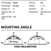 BS Battery BGZ16HL SLA MAX Motosiklet Aküsü 300932 thumbnail 3