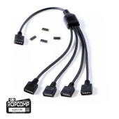 Ropcomp PC Kasa ve LED Aydınlatma için 4 Çıkışlı 4-Pin RGB Splitter thumbnail 5