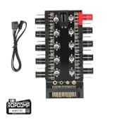 Ropcomp 10 Port Fan Power Hub SATA Güçlü PWM Switch Çoklayıcı thumbnail 1