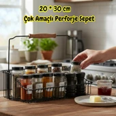 Technow Vip Ahmet VP-168  20*30 cm Mutfak Banyo Ferforje Metal Sepet thumbnail 1