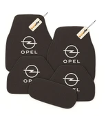 Antrasit Renk Opel Logolu Oto Halı Paspas Seti 5’li Kaymaz Tabanlı, Yıkanabilir, Dayanıklı Araç İçi Zemin Koruma Takımı - 1